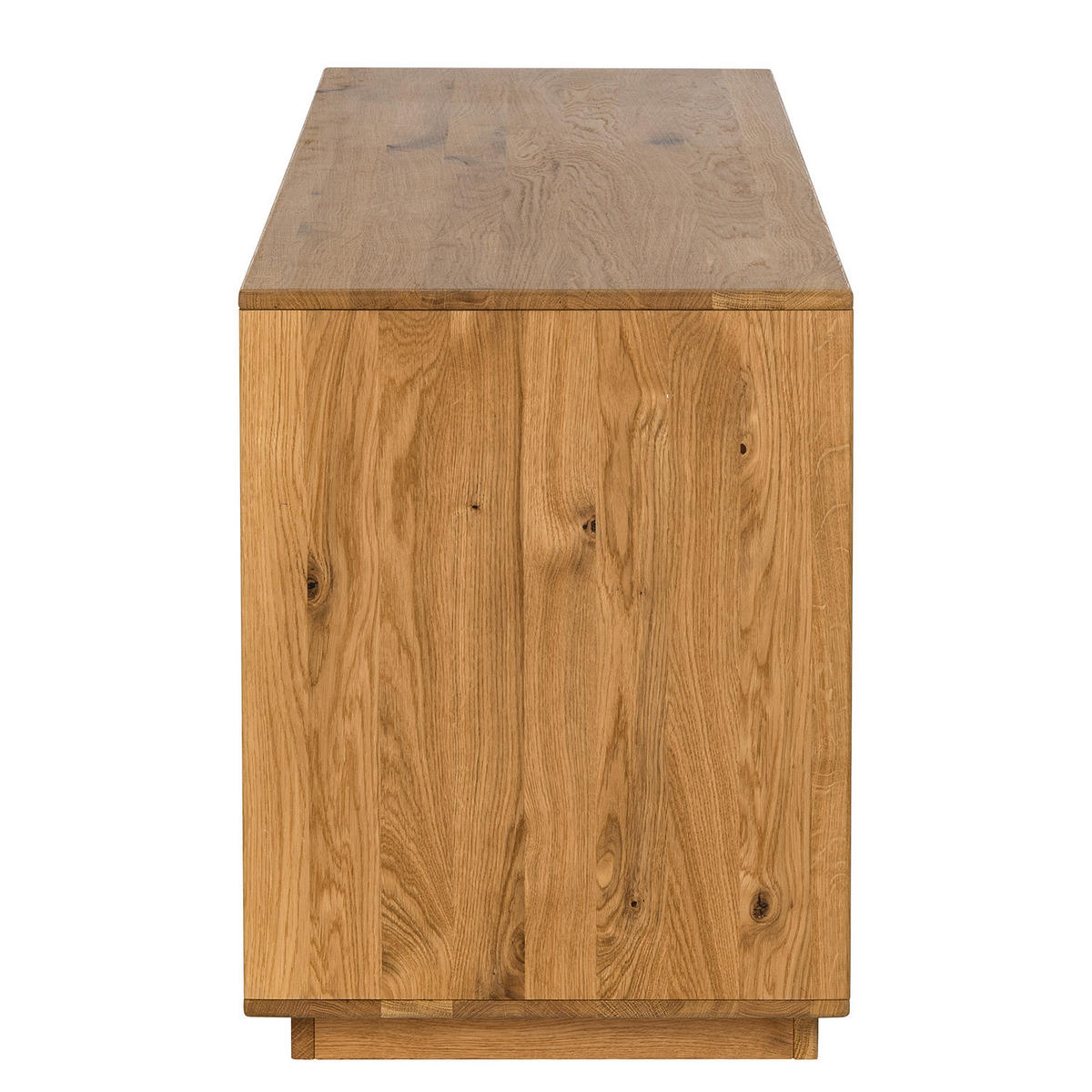 TV-LOWBOARD - Wildeiche massiv - Wildeiche, Holz (157/57/44cm) - home24
