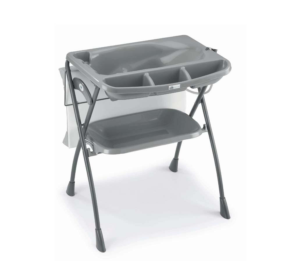 CAM Wickeltisch mit Badewanne Volare - Grau, Kunststoff (69/101/77cm) - Cam il Mondo del Bambino S.p.A.