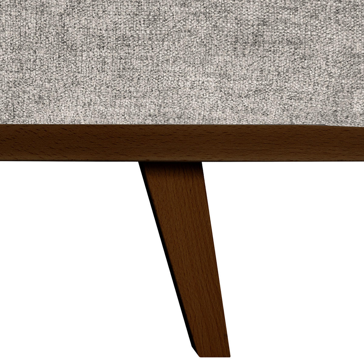 POLSTERHOCKER - Buchefarben/Grau, Buchenholz/Textil (85/43/60cm) - home24