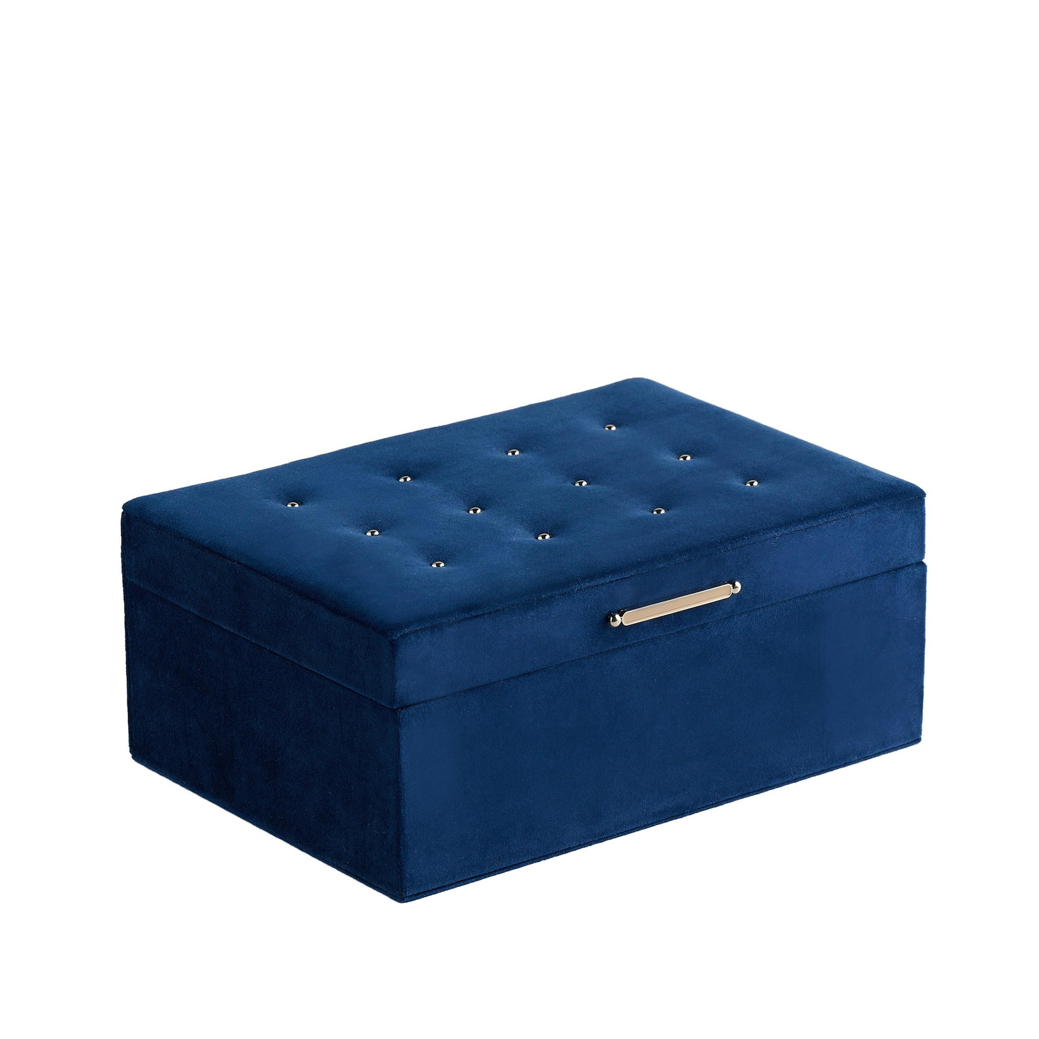 SCHMUCKKÄSTCHEN Nappo - Dunkelblau, Textil (18/11/24.5cm) - home&you