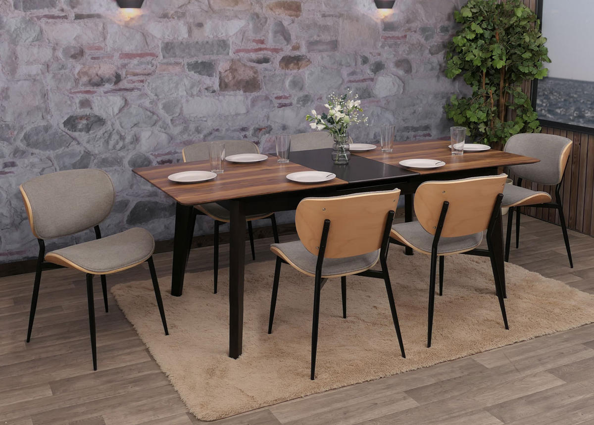 ESSZIMMERSTUHL Beige, Hellgrau - Beige/Hellgrau, Textil (51/80/55cm) - MCW