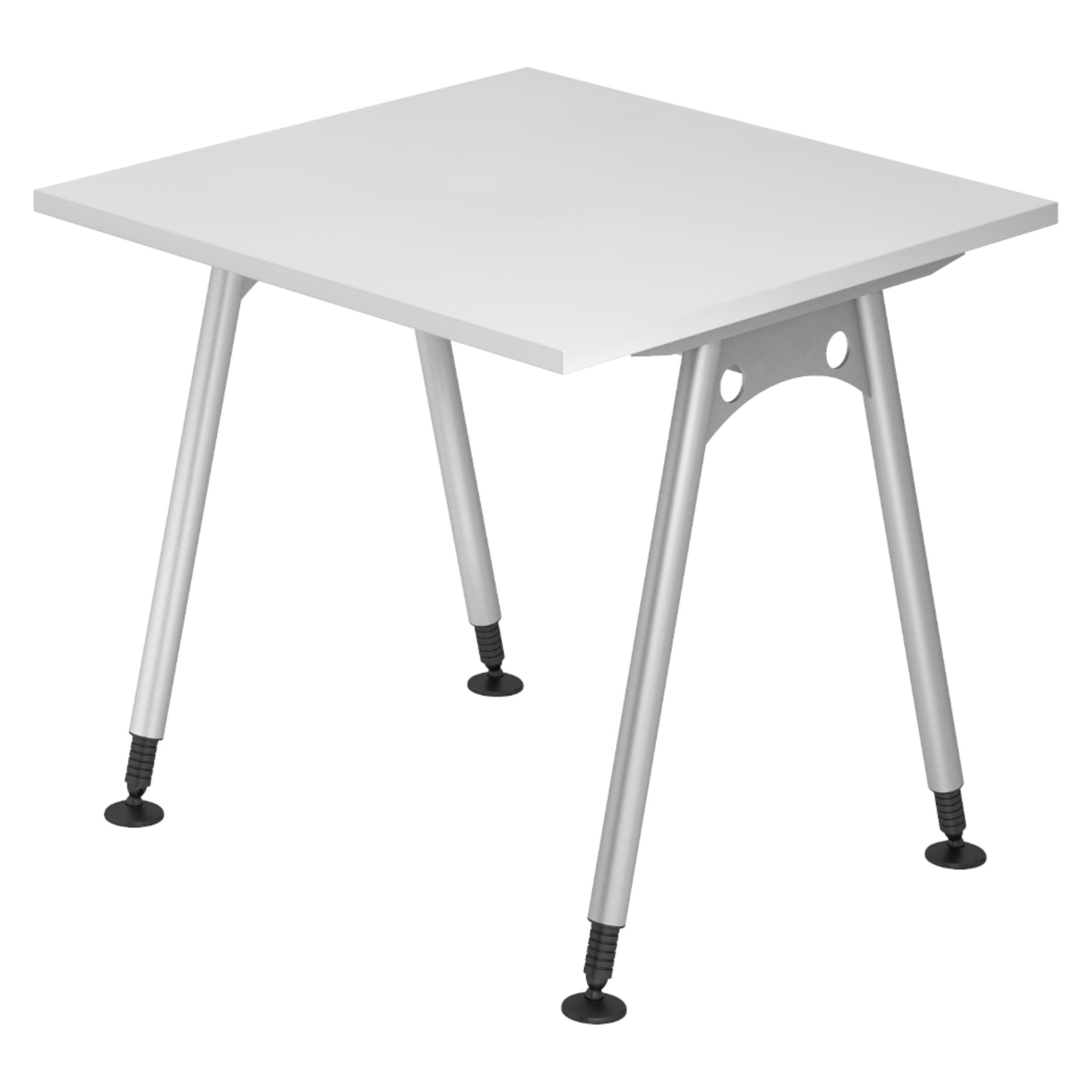 SCHREIBTISCH Serie-A 80/80/74 cm in Weiß - Weiß, Holzwerkstoff (80/80/74cm) - bümö