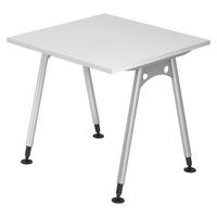 SCHREIBTISCH Serie-A 80/80/74 cm in Weiß - Weiß, Holzwerkstoff (80/80/74cm) - bümö