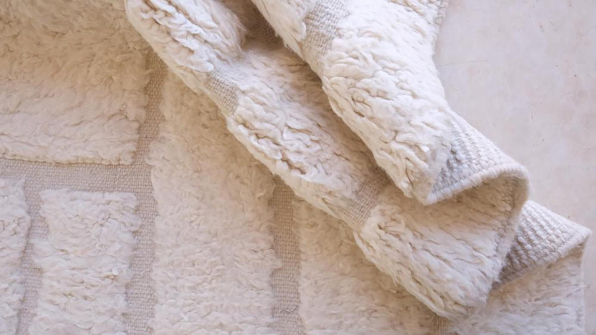 BERBERTEPPICH aus reiner Wolle 238x 333 cm - Weiß, Naturmaterialien (238/333cm) - AFK Living