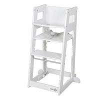 LERNTURM Sit & Step 2in1 - Weiß, Holzwerkstoff/Metall (53.5/88/51.5cm) - Roba