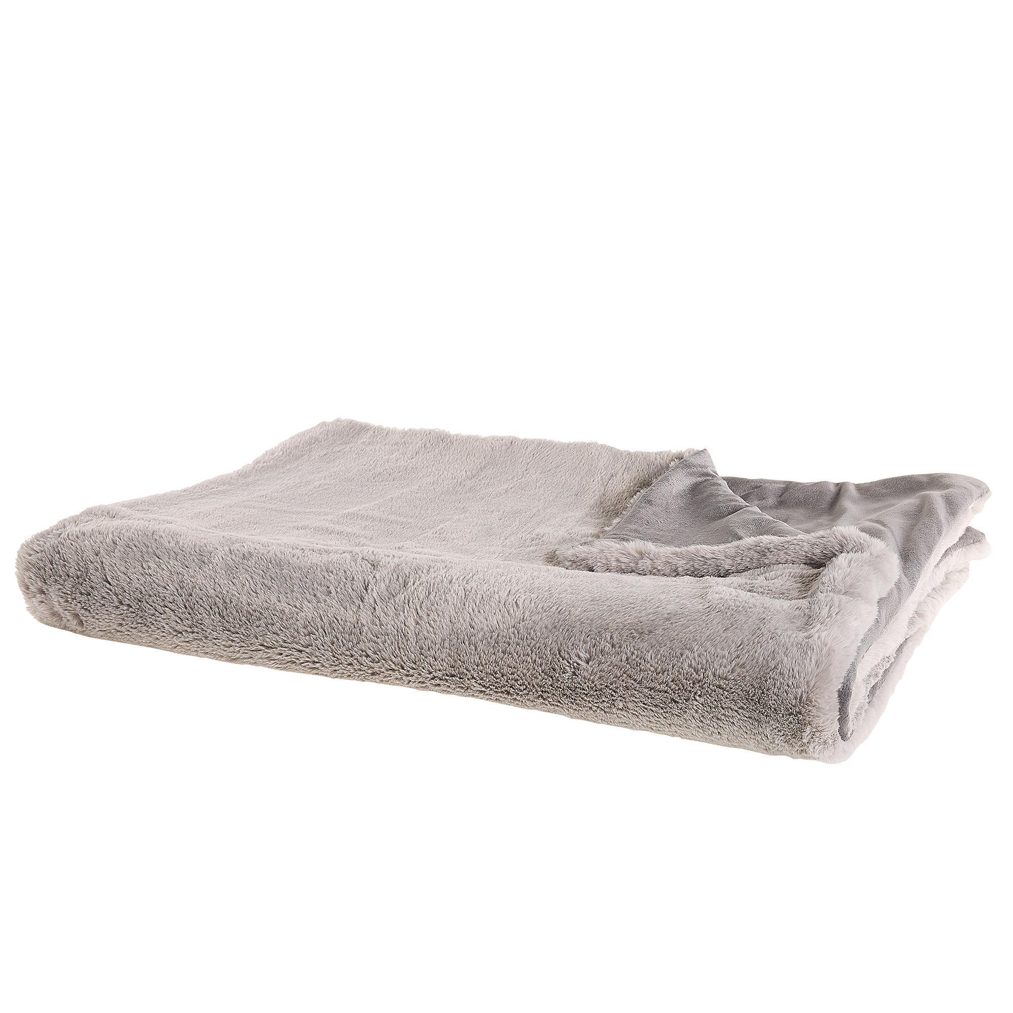 DECKE Hellgrau Chaab 200/220 cm - Hellgrau, Textil (200/220cm) - Beliani
