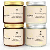 DUFTKERZEN Set 4-teilig Sojawachs 100g - Multicolor, Paraffin (6.5cm)