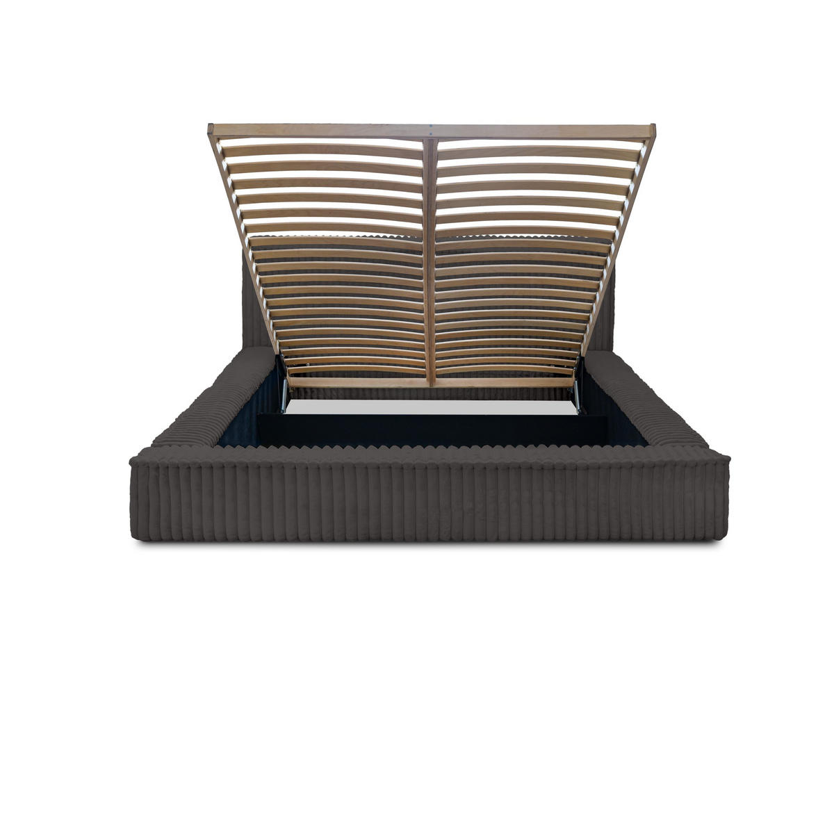 POLSTERBETT Doppelbett Burren 180x200 cm Dunkelgrau - Anthrazit, Textil (180/200cm) - Meblito