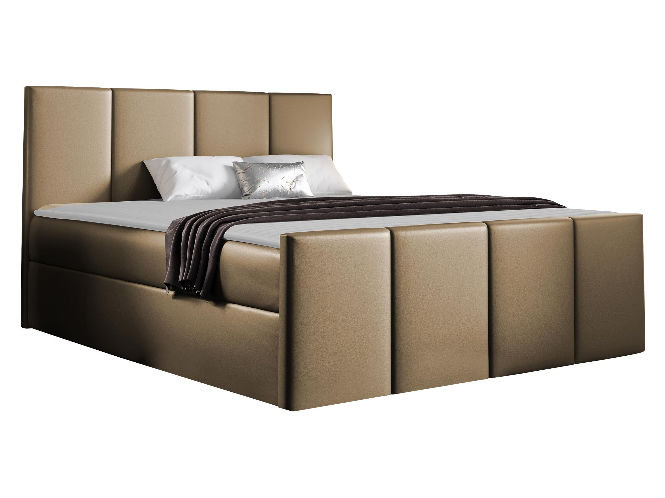 Mirjan24 Boxbett Hellbraun 120x200 cm