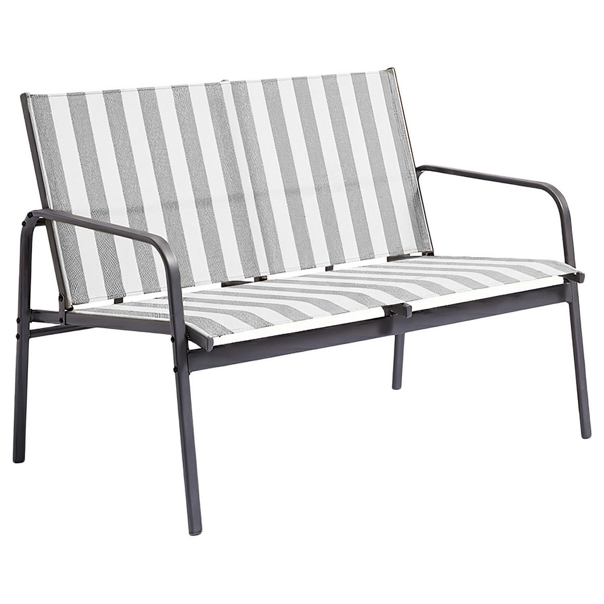 SITZGRUPPE - 5-teilig - Stahl - Weiß/Grau, Glas/Textil - home24