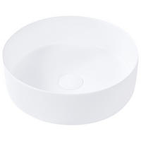 AUFSATZWASCHBECKEN Cremeweiß 36 cm Keramik Calig - Creme/Weiß, Keramik (36/12/36cm) - Beliani