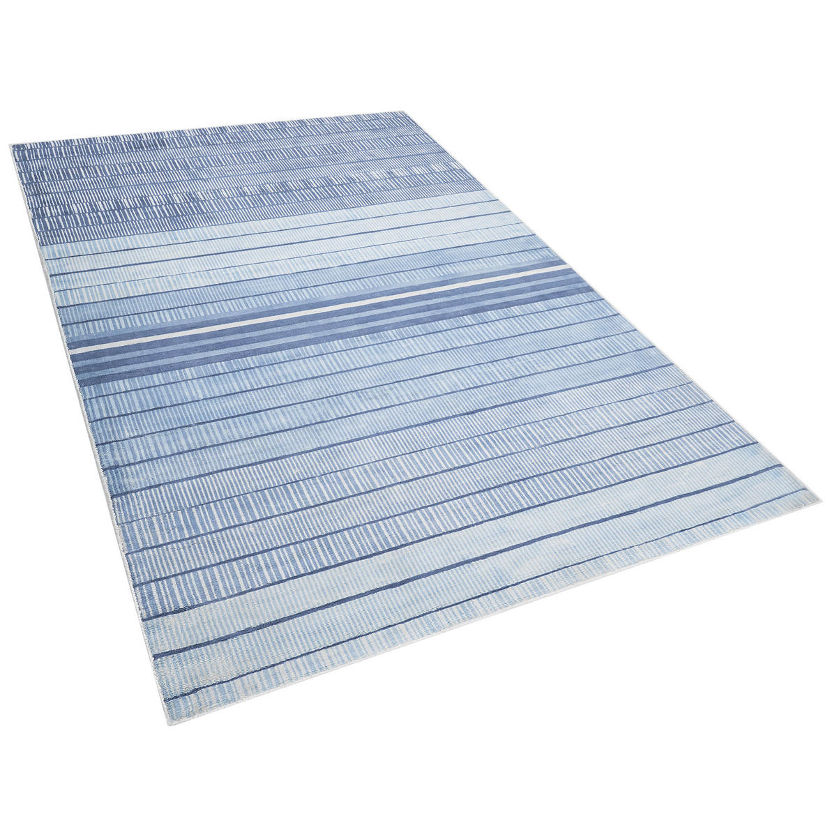 KURZFLOR-TEPPICH Yardere 230/160 cm - Blau, Naturmaterialien (160/230cm) - Beliani
