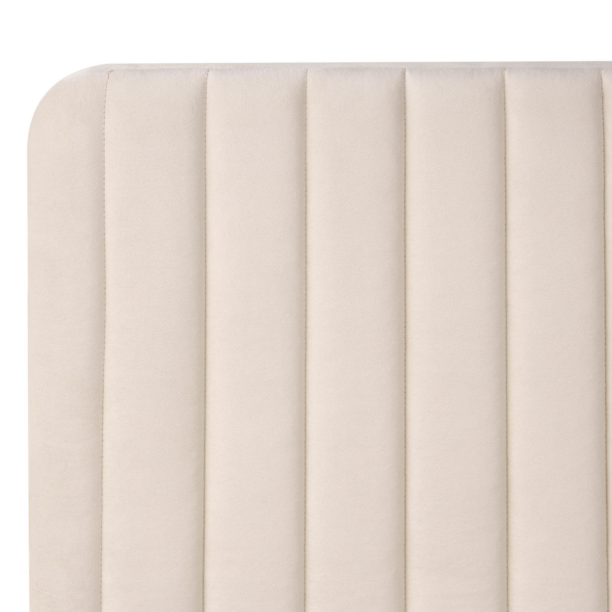 BETT mit Lattenrost 120/200 cm Hellbeige Lunan - Beige/Silberfarben, Textil (120/200cm) - Beliani