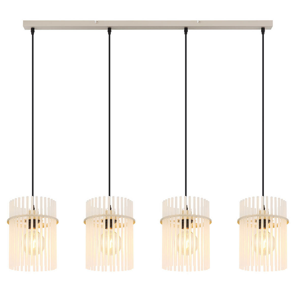 HÄNGELEUCHTE Gorley LED Metall, sandfarben, Glasstäbe - Bernsteinfarben, Glas (110/20/140cm) - Globo Lighting