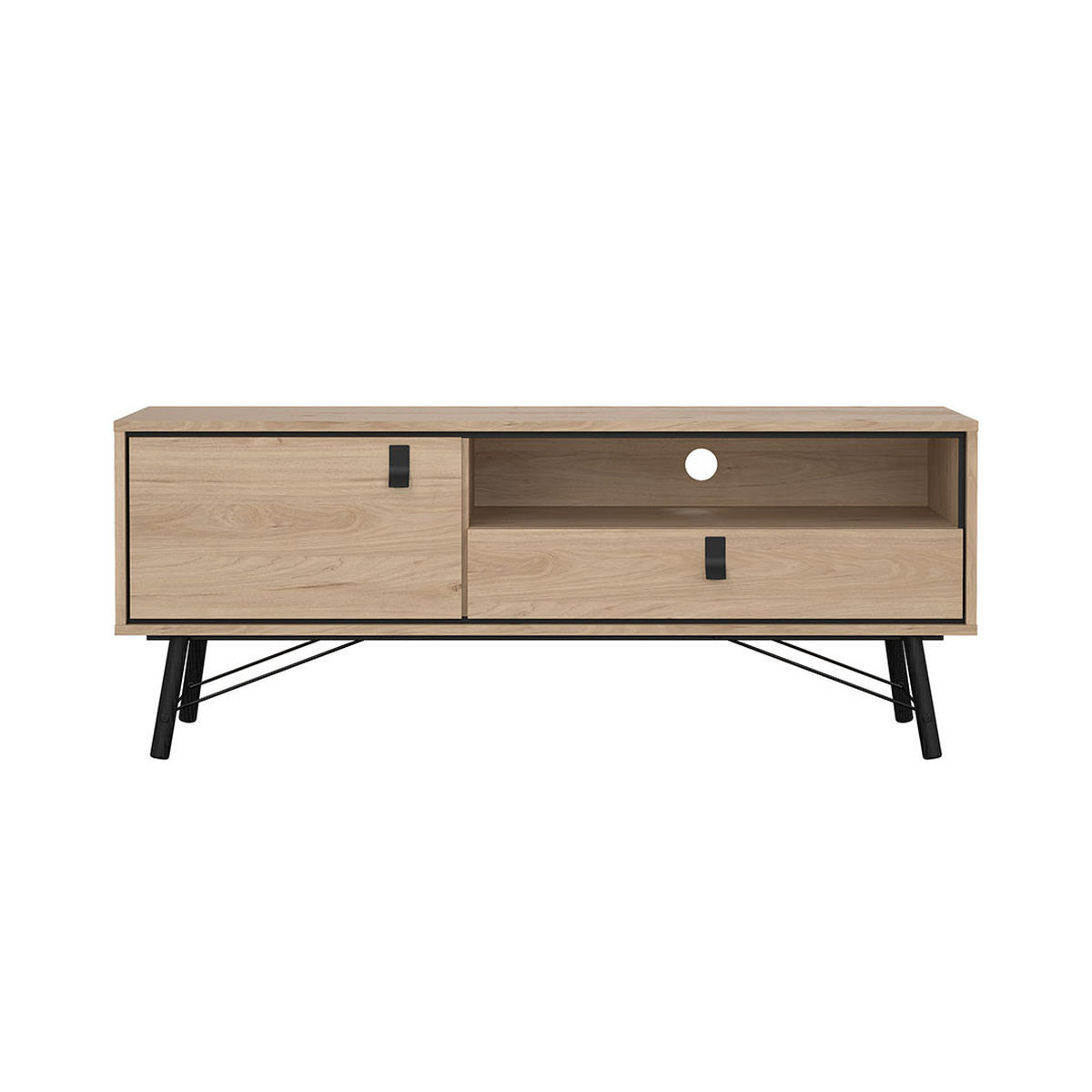 TV-MÖBEL, Ry, Eiche, Holzwerkstoff, 151 x 40 x 60 cm - Eichefarben, Holzwerkstoff (151/60/40cm) - ebuy24
