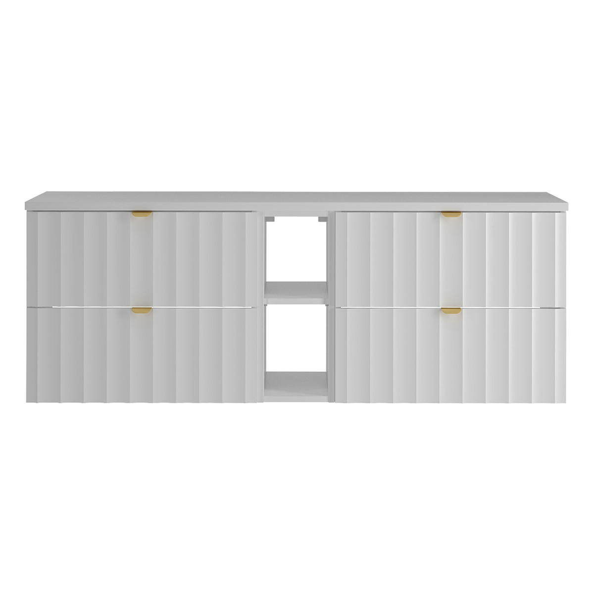 WASCHTISCHUNTERSCHRANK 140.6cm Lexa Weiß - Weiß, Holzwerkstoff (140.6/52.2/46.5cm) - Petits-meubles