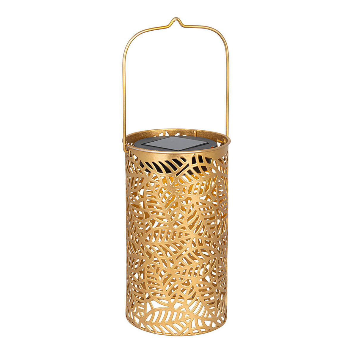 LED LATERNE Blättermuster Bronze 2er Set - Bronzefarben, Metall (10/10/18cm)