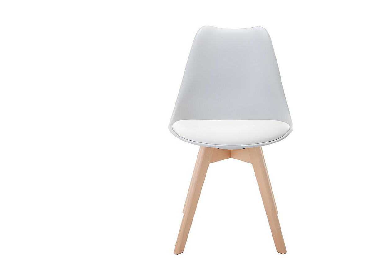 STUHL 2er-Set - Polypropylen & Buche - Hellgrau - JODY - Hellgrau, Kunststoff (57/82/49cm) - Vente-Unique