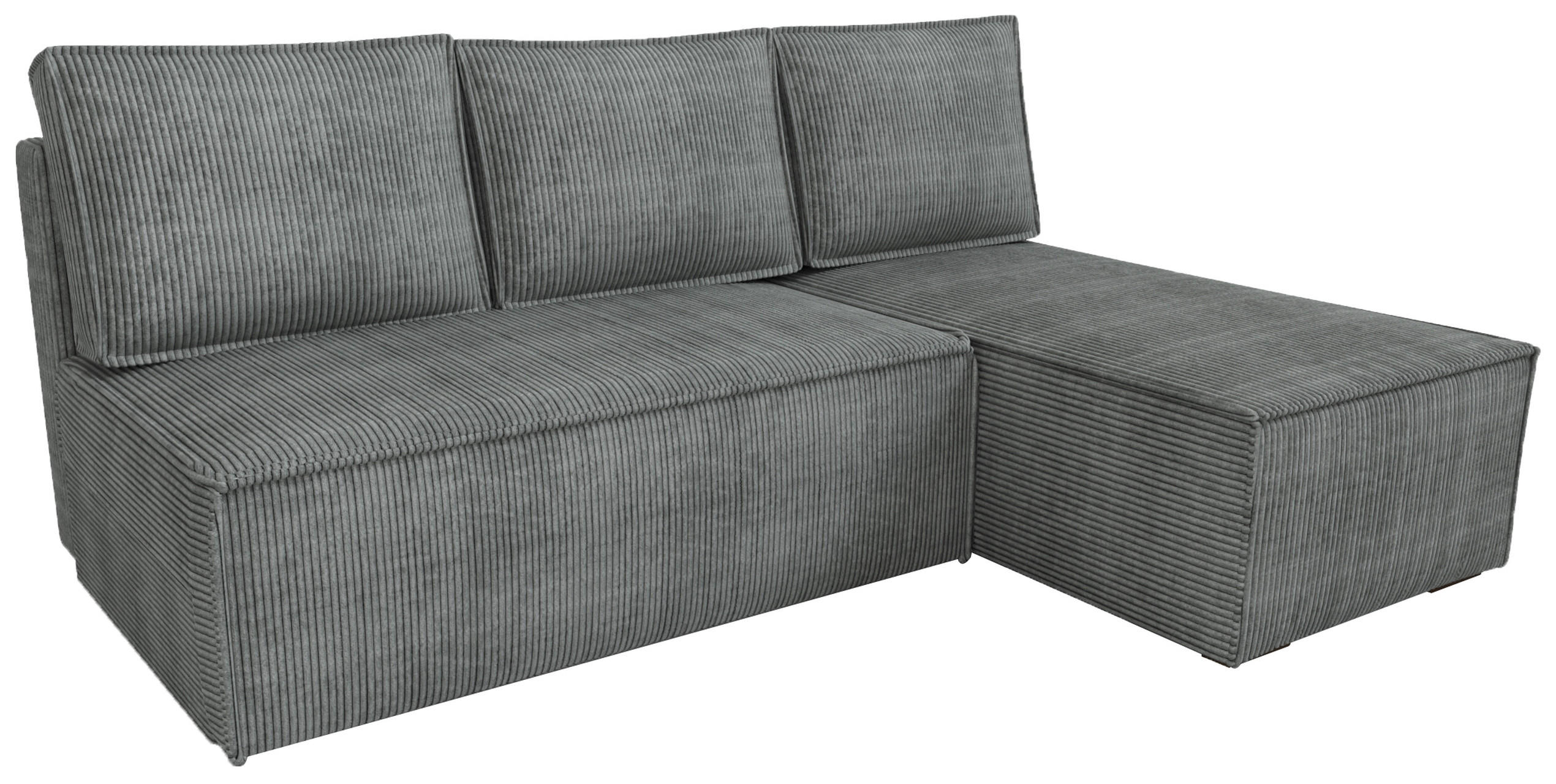 ECKSOFA Hector mit Schlaffunktion Grau Cord - Grau, Textil (200/141cm) - Bromarkt