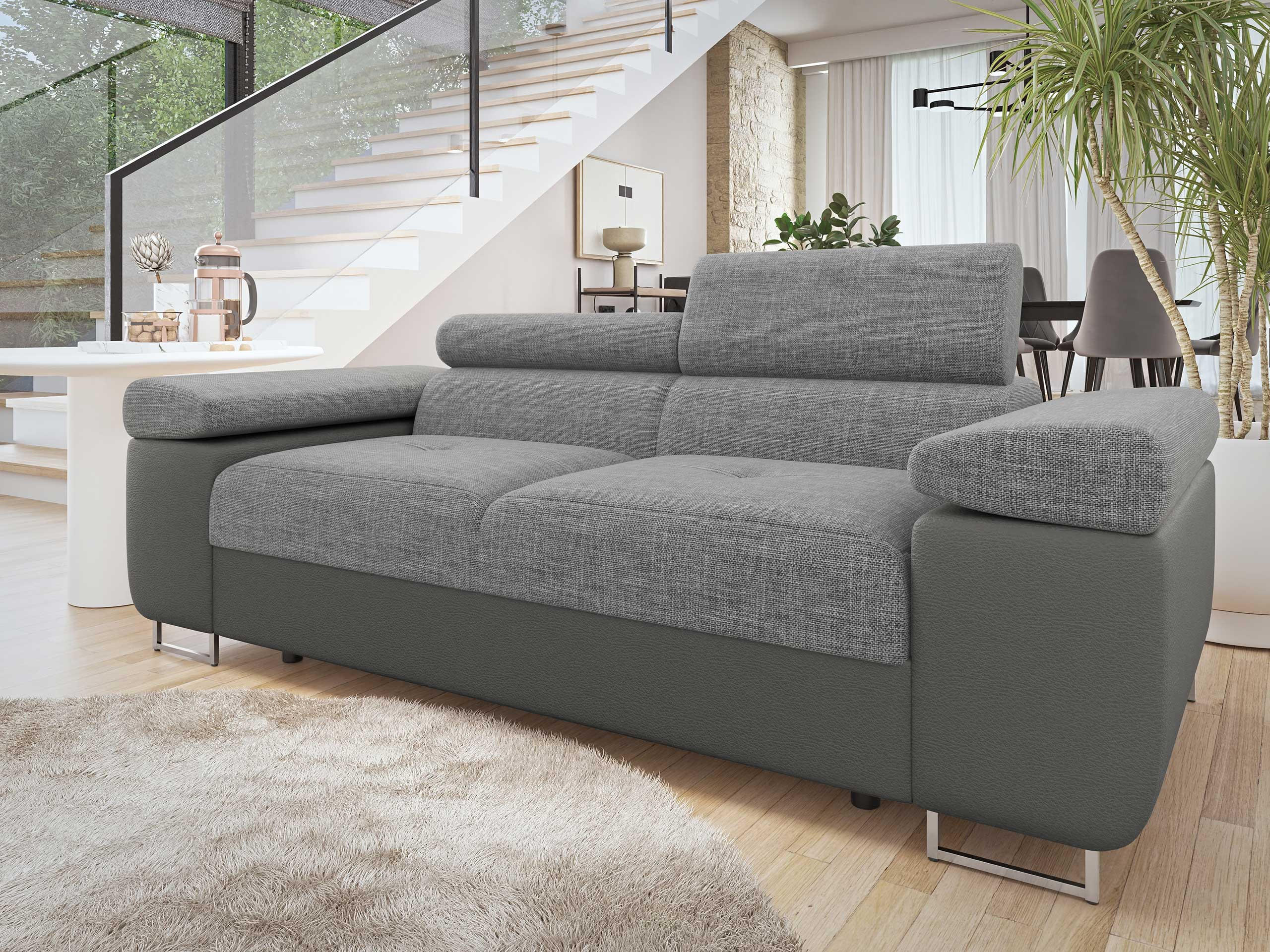 SOFA Torezio 2 - Greige, Holz/Textil (198/90/102cm) - MIRJAN24