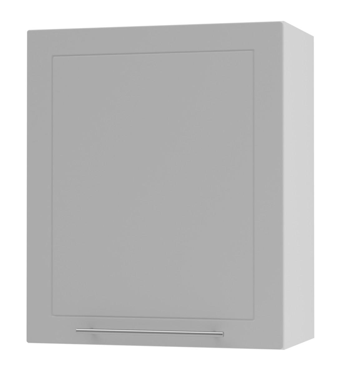 KÜCHENHÄNGESCHRANK Kvantum W2/60 Dust Grey Matt / Weiß Matt 60 / 32,5 / 72cm - Weiß/Grau, Holz/Holzwerkstoff (60/72/32.5cm) - Feldmann-Wohnen