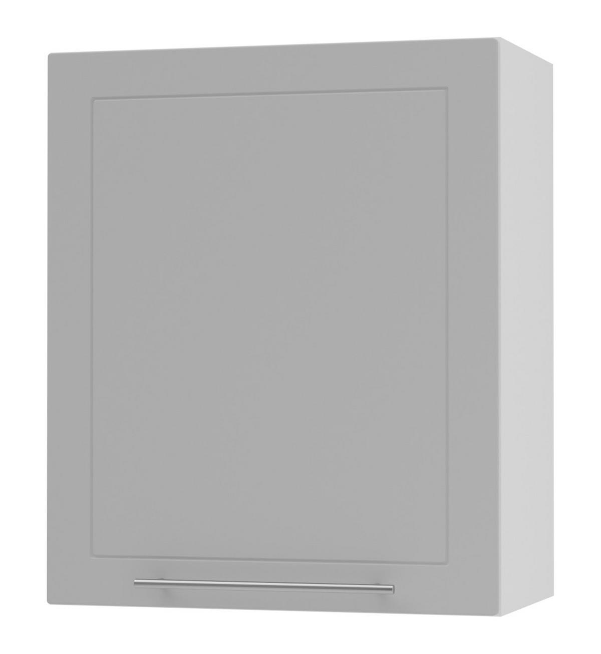 KÜCHENHÄNGESCHRANK Kvantum W2/60 Dust Grey Matt / Weiß Matt 60 / 32,5 / 72cm - Weiß/Grau, Holz/Holzwerkstoff (60/72/32.5cm) - Feldmann-Wohnen