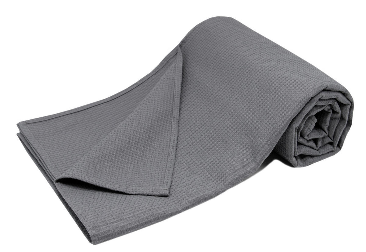 KUSCHELDECKE, 150x200 cm, 100% Baumwolle, Grau - Anthrazit, Textil (150/200cm) - Zollner
