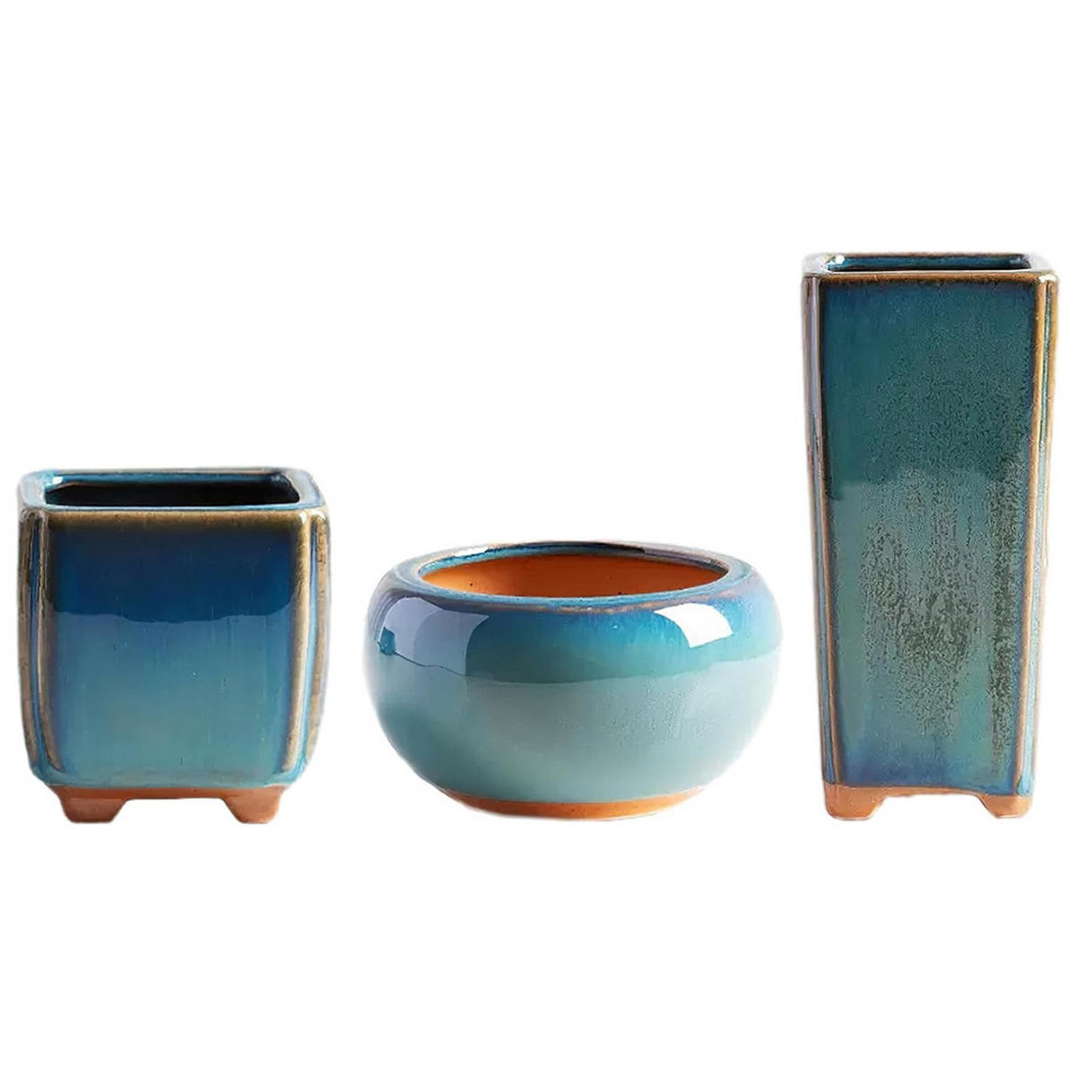 VASE 5,5 x 5,5 x 12,5 cm Keramik - Blau, Keramik (12.5cm) - LIBRATON