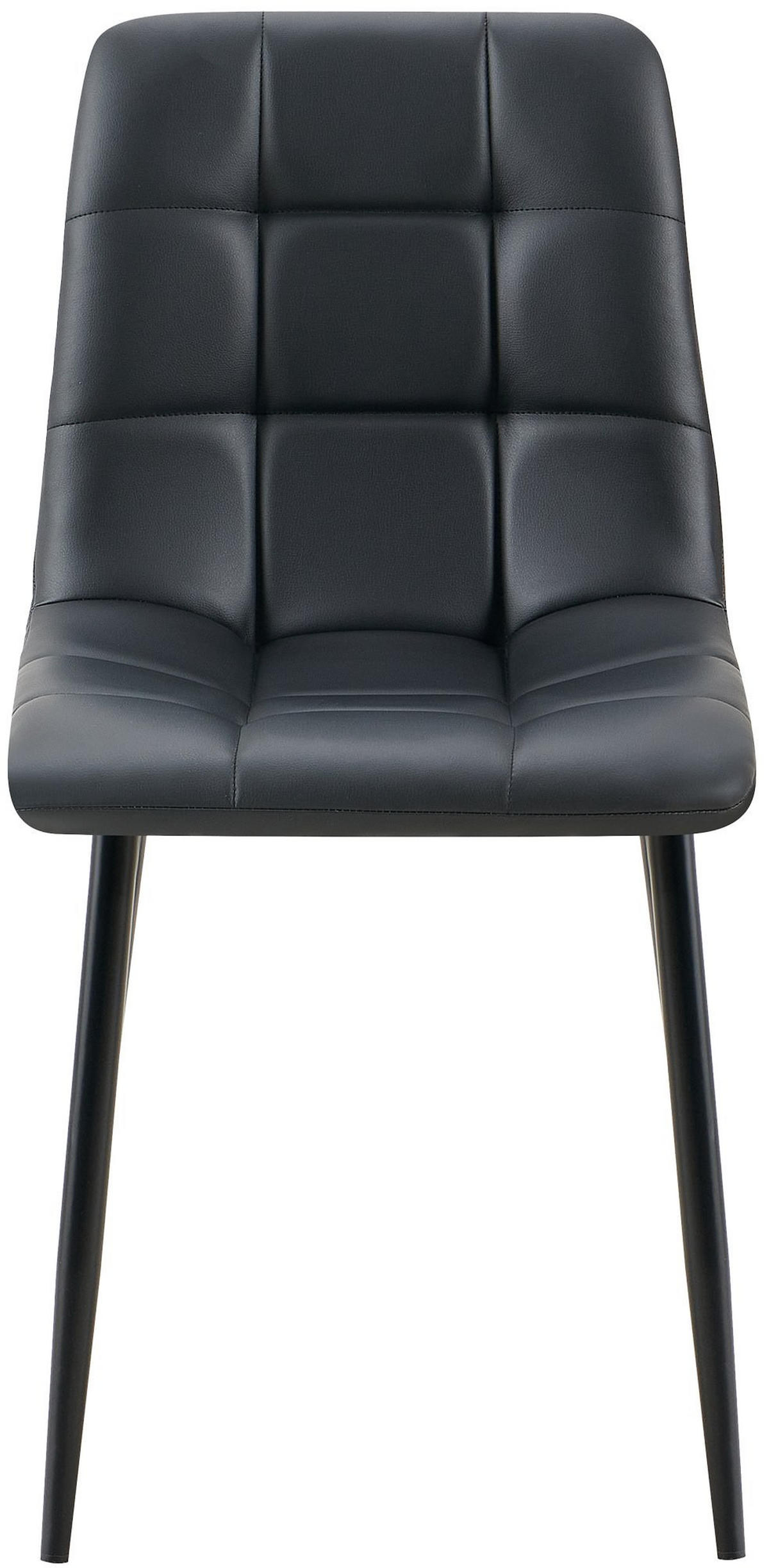 ESSZIMMERSTUHL 4er Set Fanor Kunstleder Schwarz Wohnzimmerstuhl - Schwarz, Leder (45/84/55cm) - DELUKE