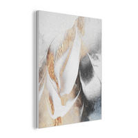 AKUSTIKPANEEL Luxus - Abstrakt - Gold - Weiß 60x80 cm - Goldfarben, Textil (60/0.9/80cm) - MuchoWow