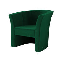 SESSEL Niko - Smaragdgrün/Schwarz, Holzwerkstoff/Kunststoff (71/76/65cm) - MIRJAN24