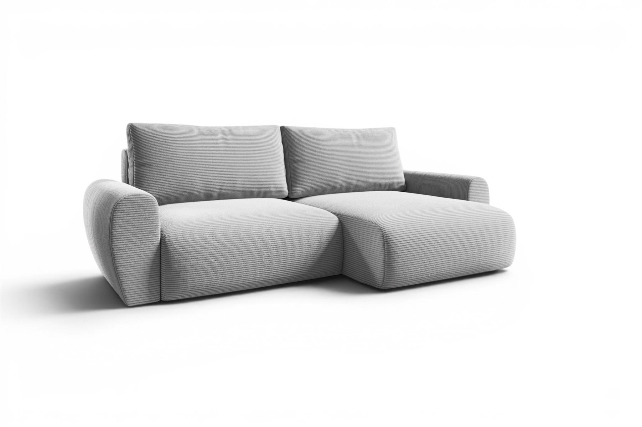 ECKSOFA Galan Mit Schlaffunktion - Hellgrau, Holzwerkstoff/Textil (153/253cm) - Fun Möbel