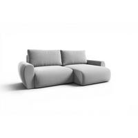 ECKSOFA Galan Mit Schlaffunktion - Hellgrau, Holzwerkstoff/Textil (153/253cm) - Fun Möbel