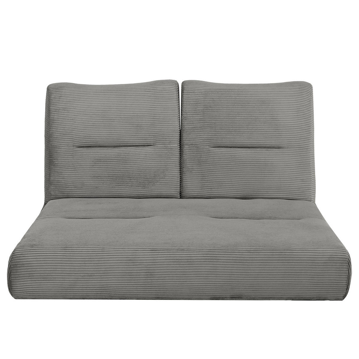 SCHLAFSOFA - Cordstoff - Grau, Textil (159/88/160cm) - home24