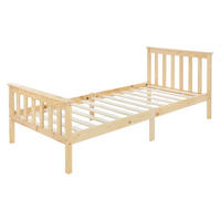 BETTGESTELL 206/98/80 cm - Naturfarben, Holz (90/200cm) - ML-DESIGN