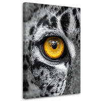 BILDER, Tiger Tiere Auge Schwarz-Weiß - Schwarz, Textil (30/45cm) - Feeby