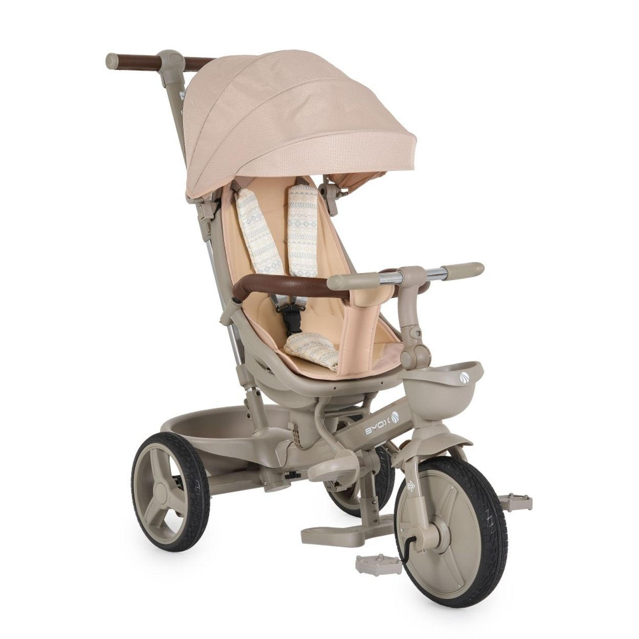 DREIRAD Fusion beige verstellbar PU-Reifen drehbarer Sitz Schiebestange - Beige, Metall (90/49/94cm)