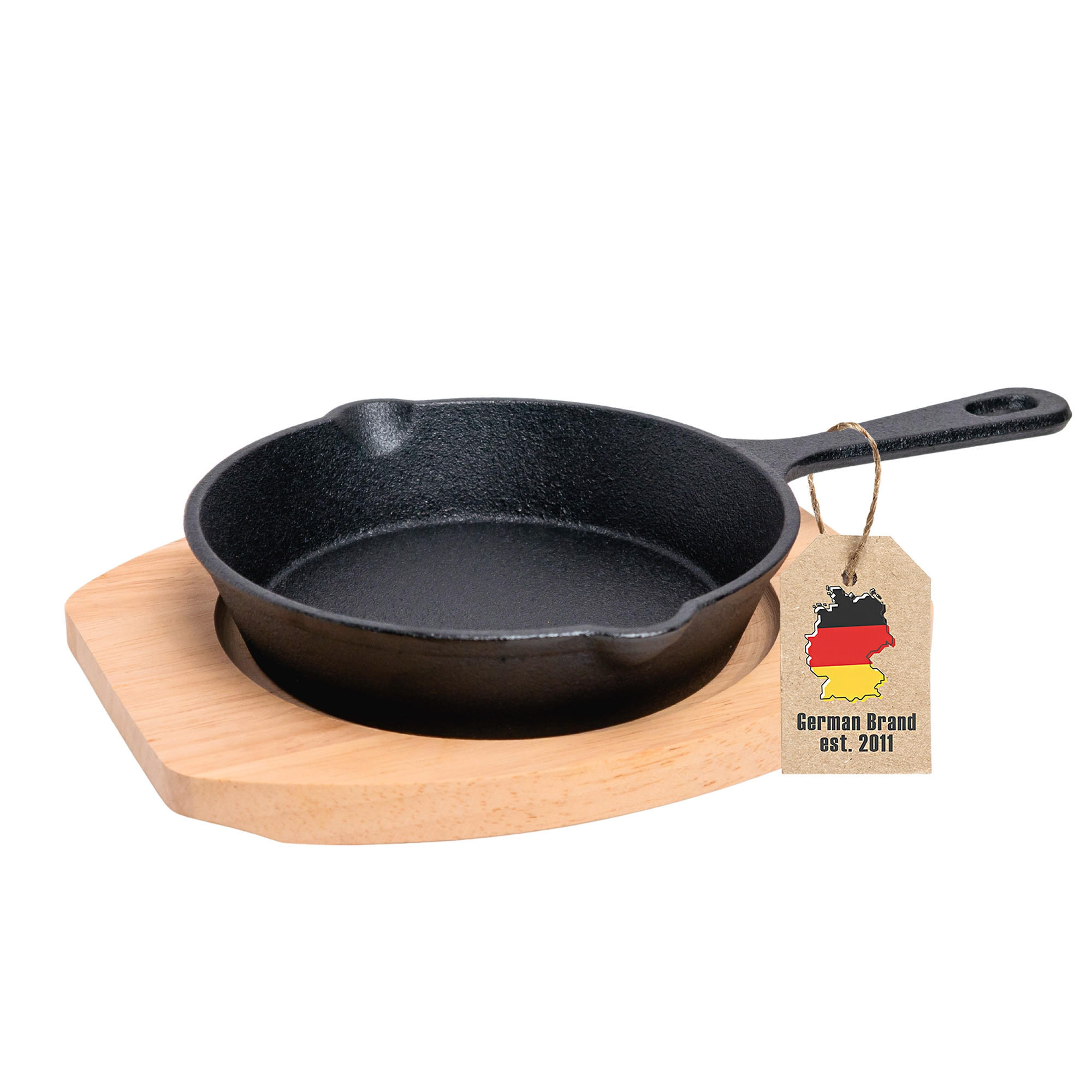 GUSSEISENPFANNE - Schwarz, Metall (13.5cm) - Intirilife