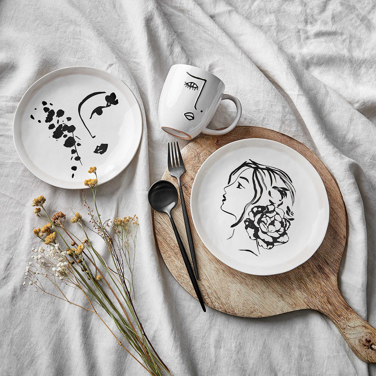 TASSE Line Art - Weiß, Keramik (0.35L) - Butlers