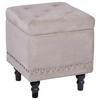 POUF Beige Loretto - Beige, Textil (37/40/37cm) - Beliani