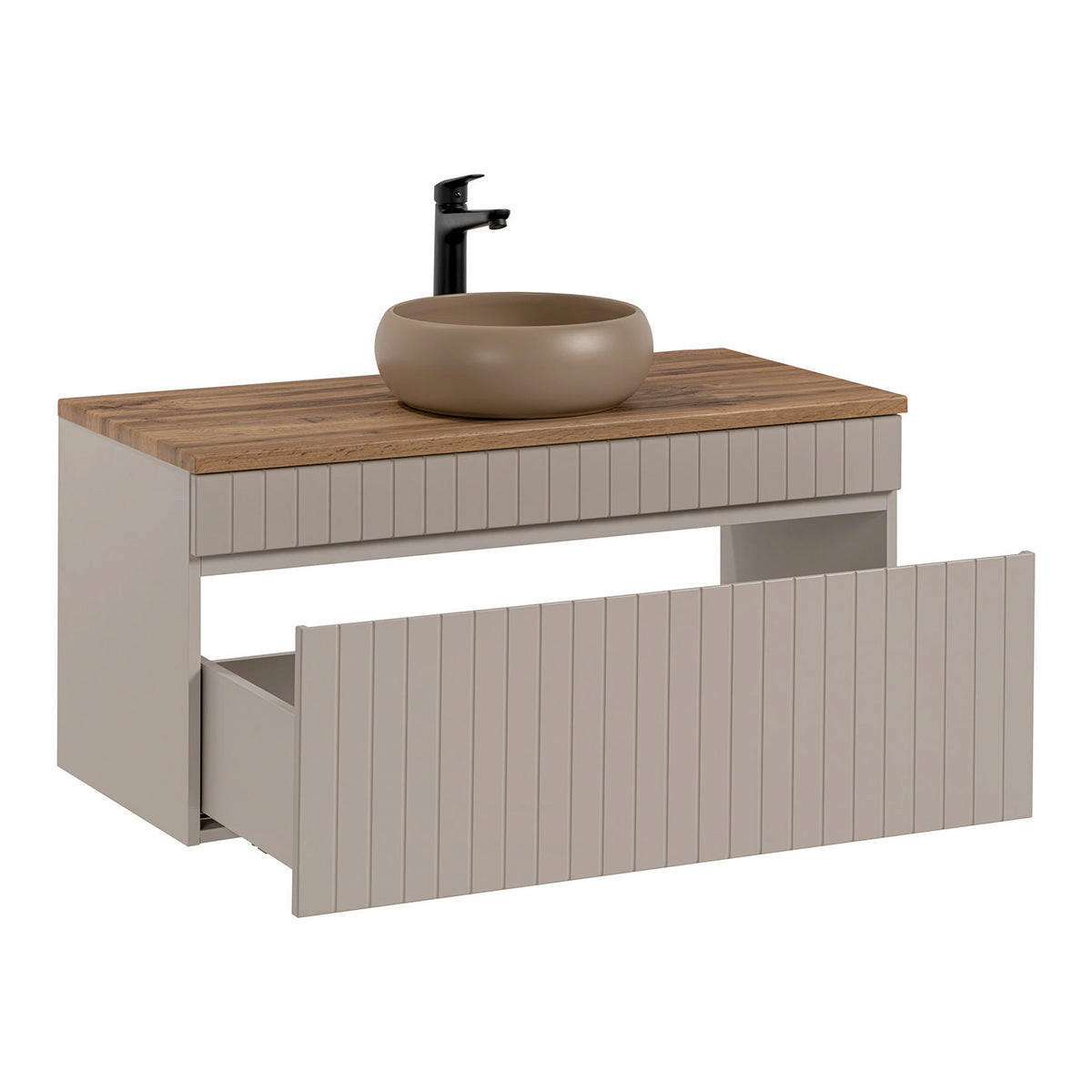 WASCHTISCH 100.4cm Zelie Kaschmir - Beige, Holzwerkstoff (100.4/48/46cm) - Petits-meubles