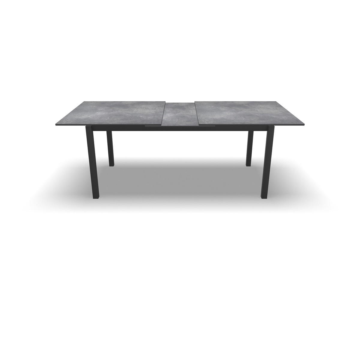 GARTENTISCH Lagos - Grau - 200/260/96/74 cm - Grau, Metall (200/96/74cm) - Lesli Living