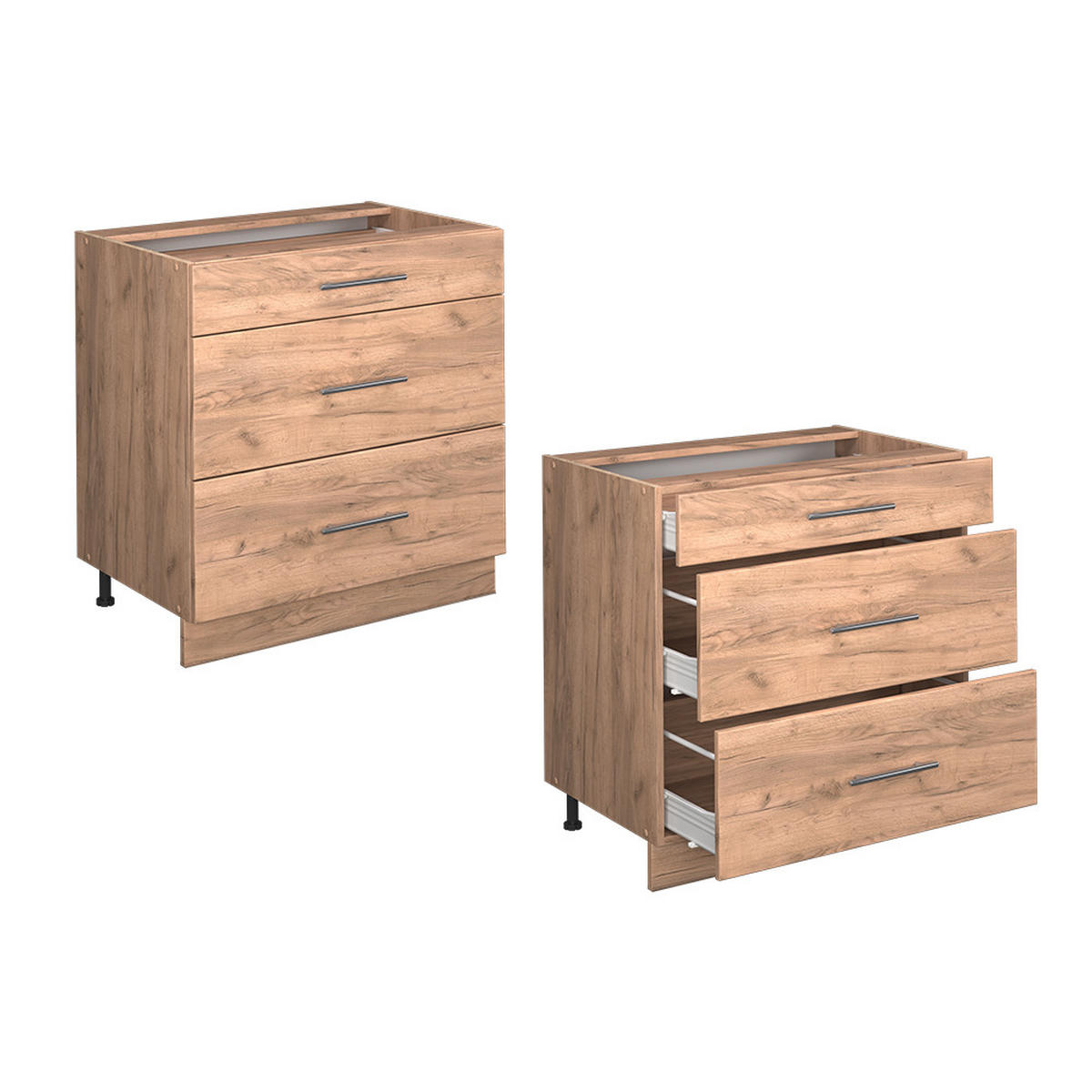 SPODNÍ SKŘÍŇKA KUCHYŇSKÉ LINKY Fame-Line Zlatý mocný dub - medově dubová, kompozitní dřevo (80/82/60cm) - Vicco