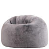 KINDERSITZSACK Kingston Kaninchenkunstfell - Grau, Textil (80/45/80cm) - icon