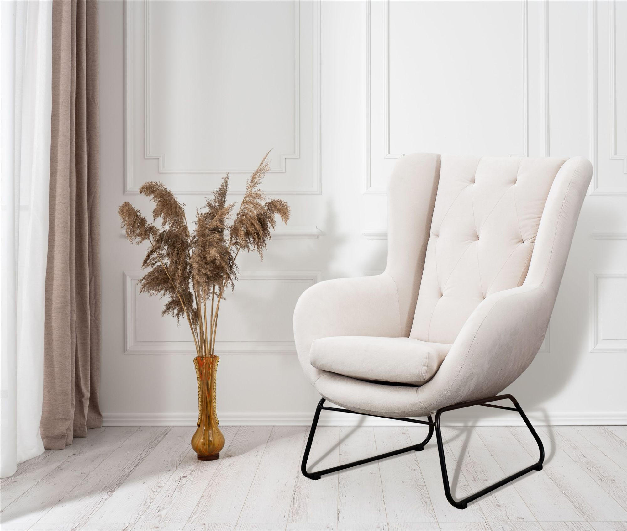 SESSEL Artemis In Kronos - Weiß, Holzwerkstoff/Textil (80/105/100cm) - Fun Möbel