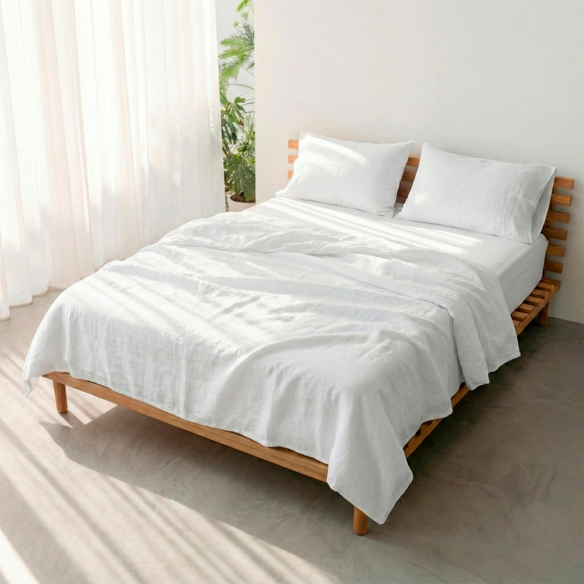 OBERBETTLAKEN basic 260x270 cm weiss - Weiß, Textil (260/270cm) - Happy Friday