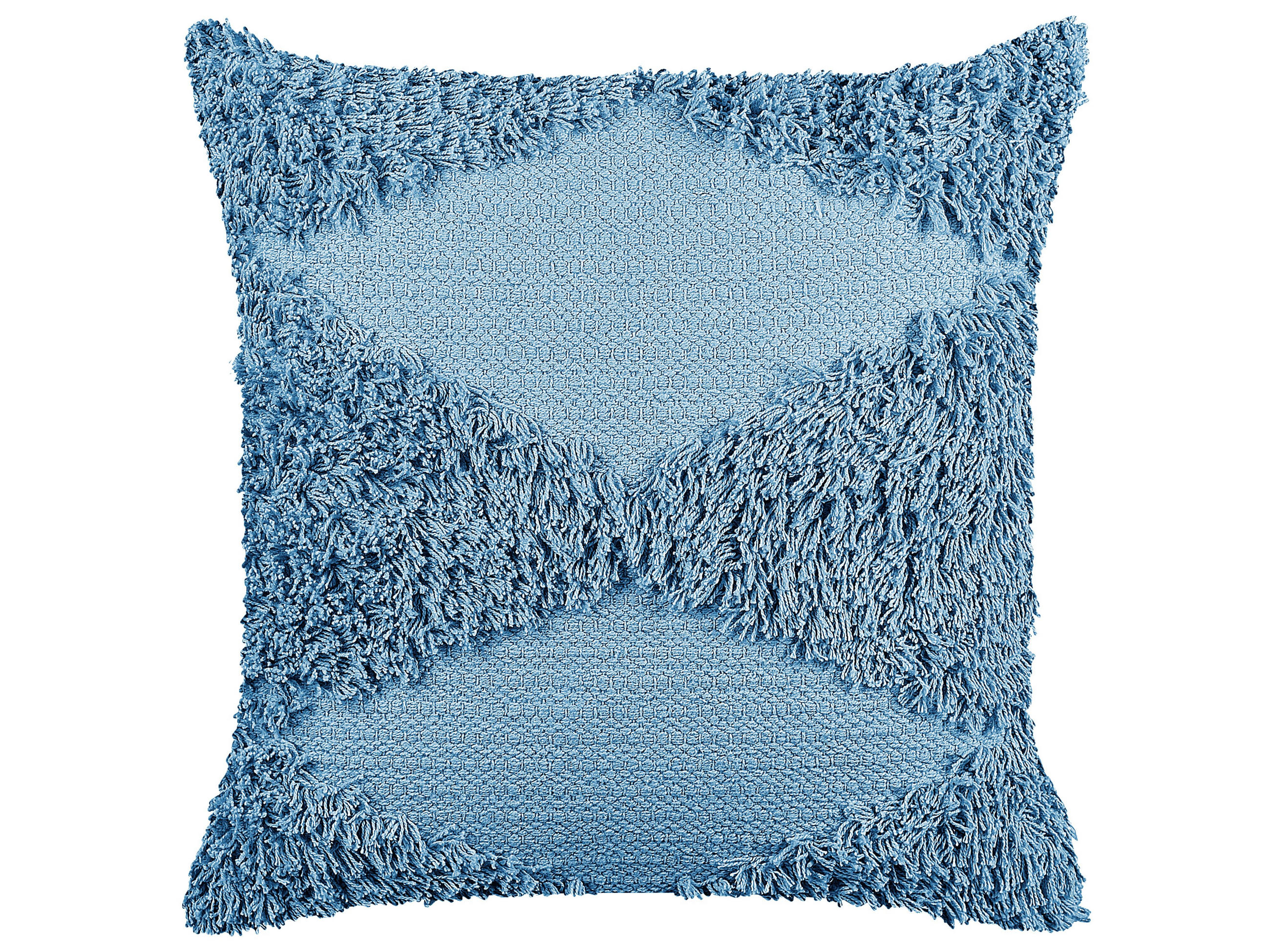 DEKOKISSEN 2er-Set Blau 45/45 cm Rhoeo - Blau, Naturmaterialien/Textil (45/45cm) - Beliani