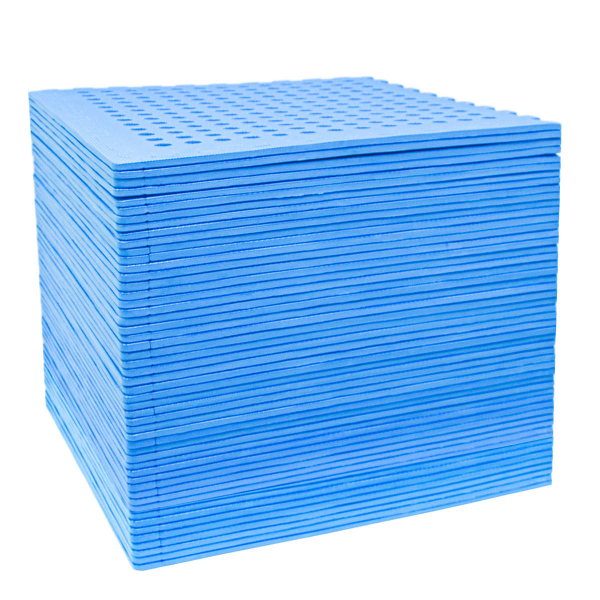 POOLMATTEN für 366 cm Pool - 52 EVA Matten 62 cm Blau - Blau, Kunststoff (62/62cm) - eyepower
