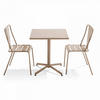 GARTENSET 3-tlg., Taupe - Taupe, Metall - Oviala