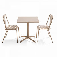 GARTENSET 3-tlg., Taupe - Taupe, Metall - Oviala